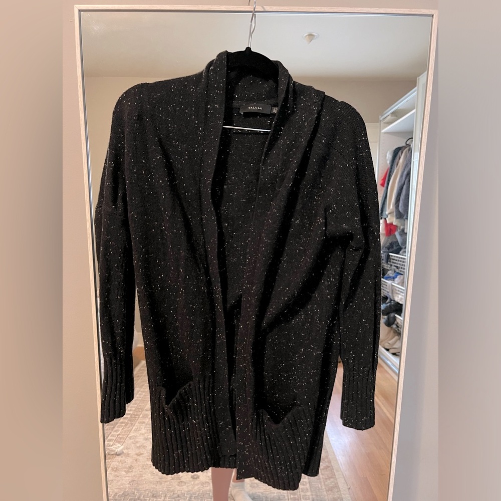 Aritzia Talula Navy Mottled Open Cardigan - XXS